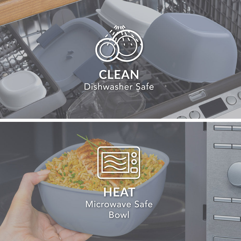 Bentgo® Salad Container (2-Pack)  - Slate | Dishwasher Safe and Microwave Safe