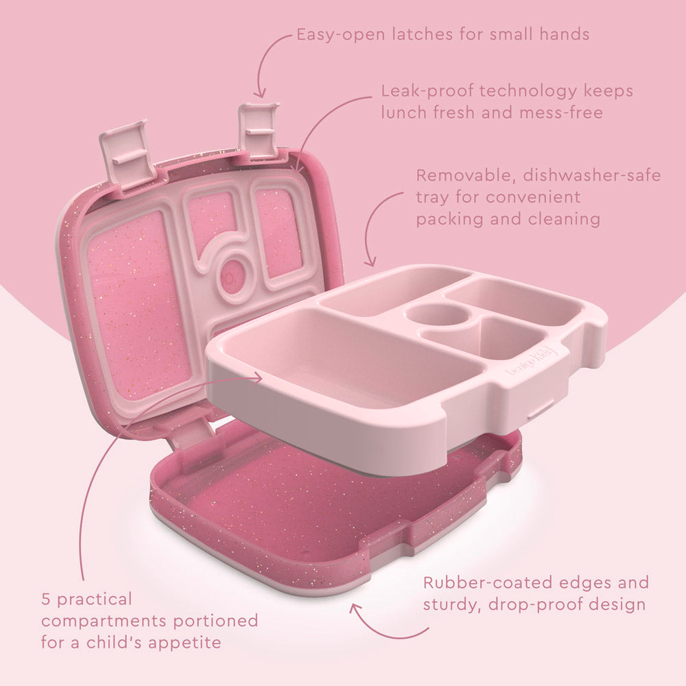 Bentgo® Kids Lunch Box - Petal Pink - Glitter