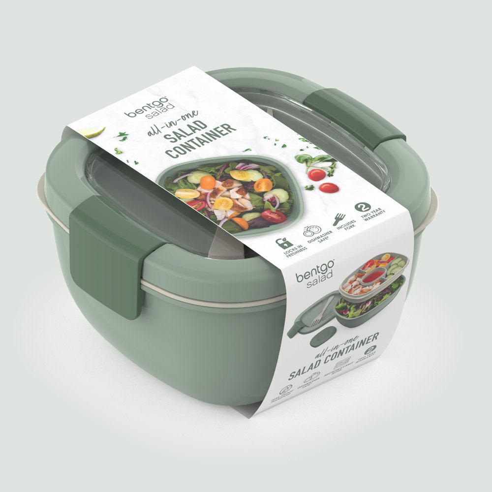 Bentgo® All-in-One Salad Container  - Khaki Green | Packaging