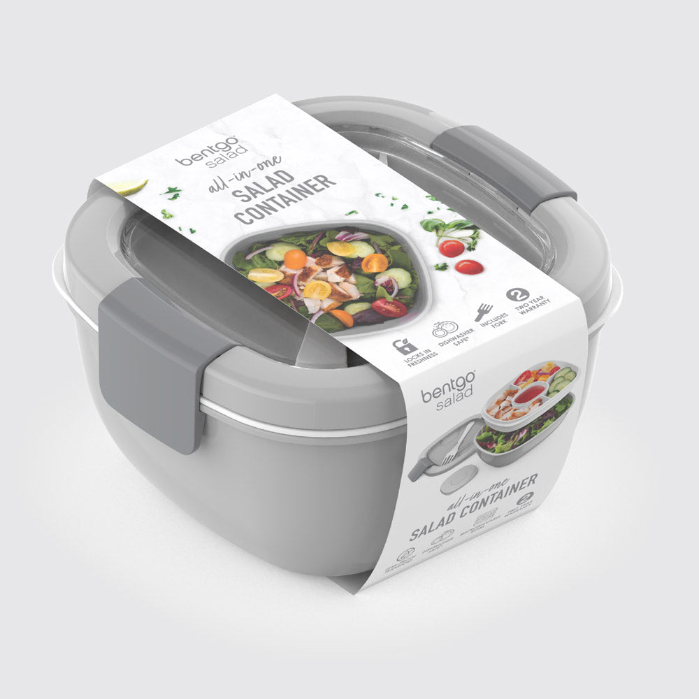 Bentgo® All-in-One Salad Container  - Gray | Packaging