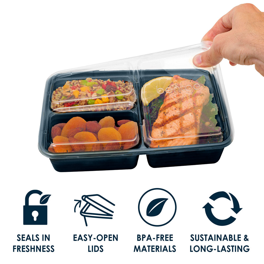 Bentgo® 3-Compartment Containers | Meal Prep Containers