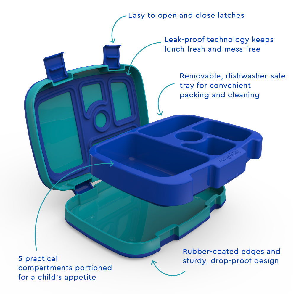 Bentgo Kids Prints Lunch Box & Water Bottle - Sharks